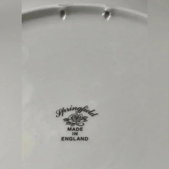 Springfield 1 Blue Floral Tea Rose Vintage 10” Dinner Luncheon 1 One Plate - Picture 5 of 10